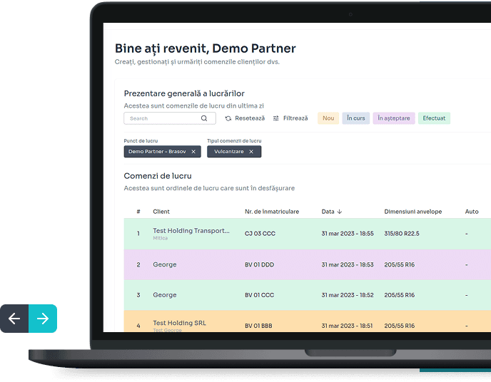 Dashboard interface